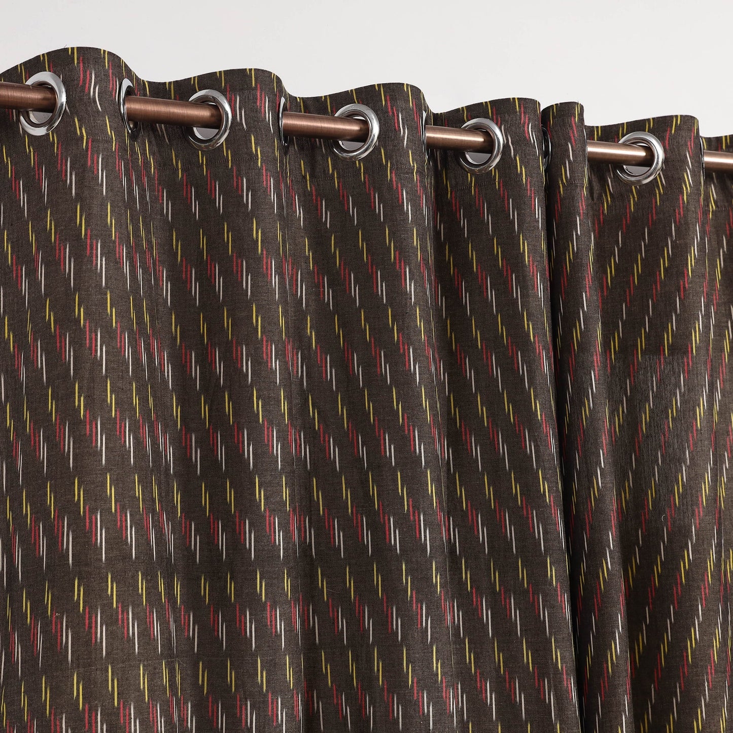 Green - cotton door pochampally ikat curtain (7 x 3 feet)