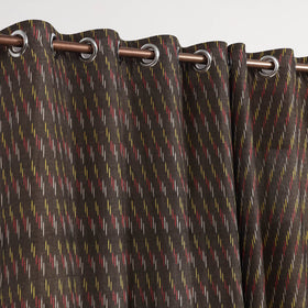 Green - cotton door pochampally ikat curtain (7 x 3 feet)