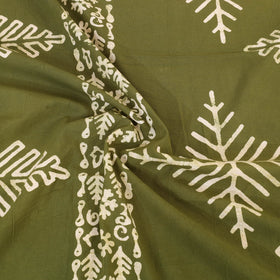 Buy Green Cotton Double Hand Batik Print Bed Sheet Set