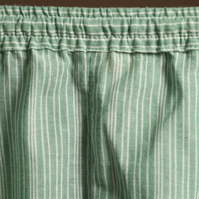 Green - cotton flared jacquard weave palazzo 04