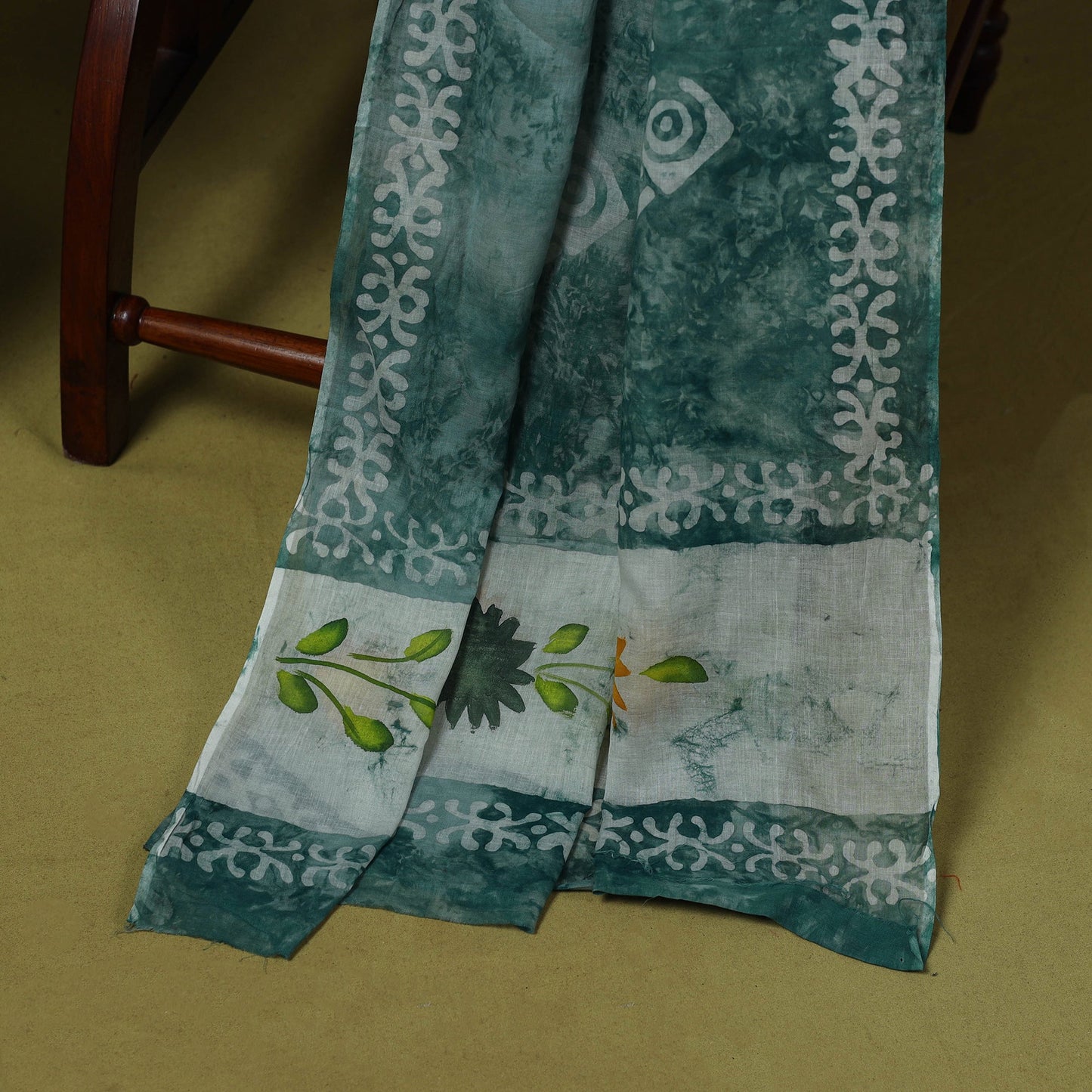 Pink - cotton hand batik 3pc unstitched dress material 02