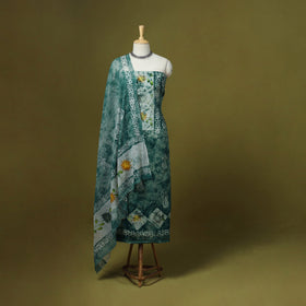 Pink - cotton hand batik 3pc unstitched dress material 02