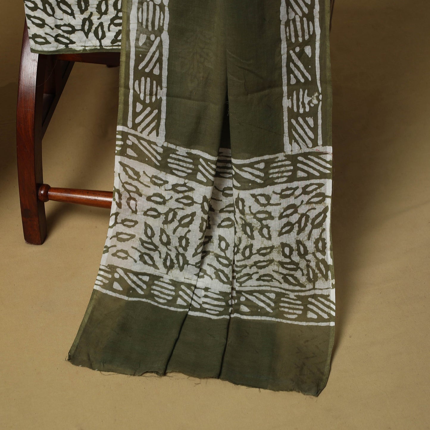 Cotton hand batik 3pc unstitched dress material 05