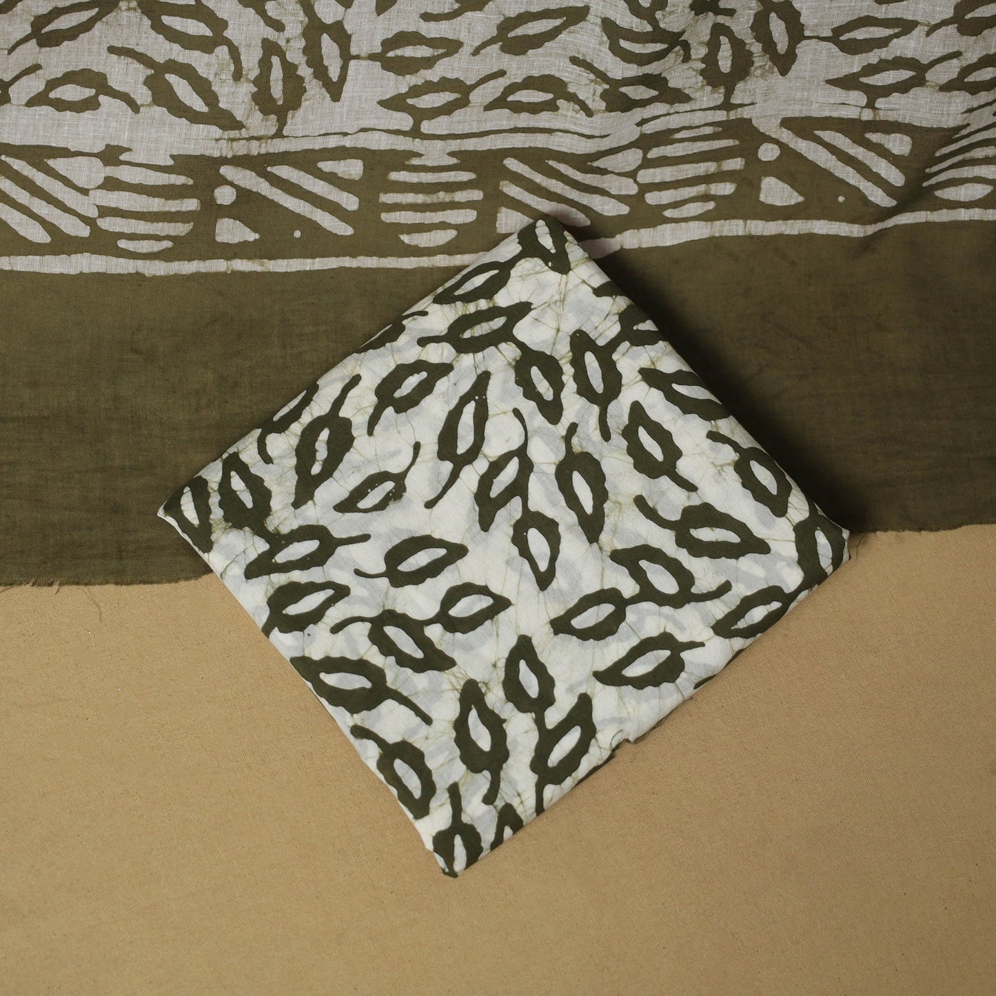 Cotton hand batik 3pc unstitched dress material 05