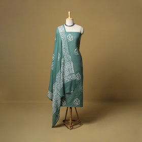 Cotton hand batik 3pc unstitched dress material 06