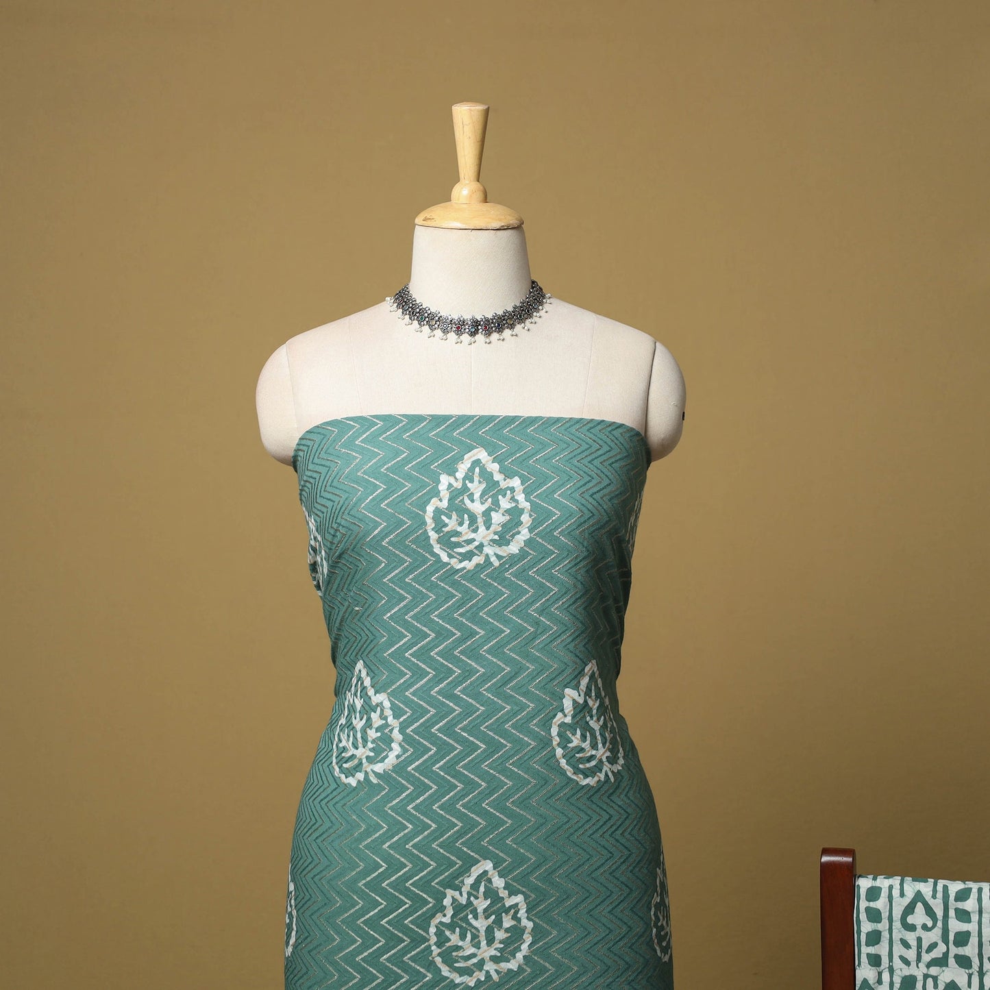 Cotton hand batik 3pc unstitched dress material 06