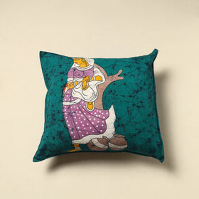 Green - cotton hand batik cushion cover (18 x 18 in) 02