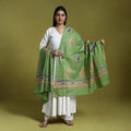  Green Cotton Hand Batik Print Dupatta