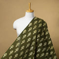 Green Cotton Hand Batik Print Fabric