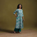 Cotton hand batik a-line kurta for women 22 - handcrafted