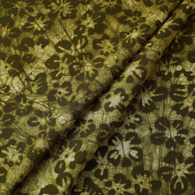 Green Cotton Hand Batik Print Fabric