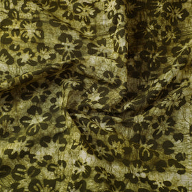Green Cotton Hand Batik Print Fabric
