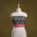 Cotton hand block batik print blouse piece 61 - handcrafted