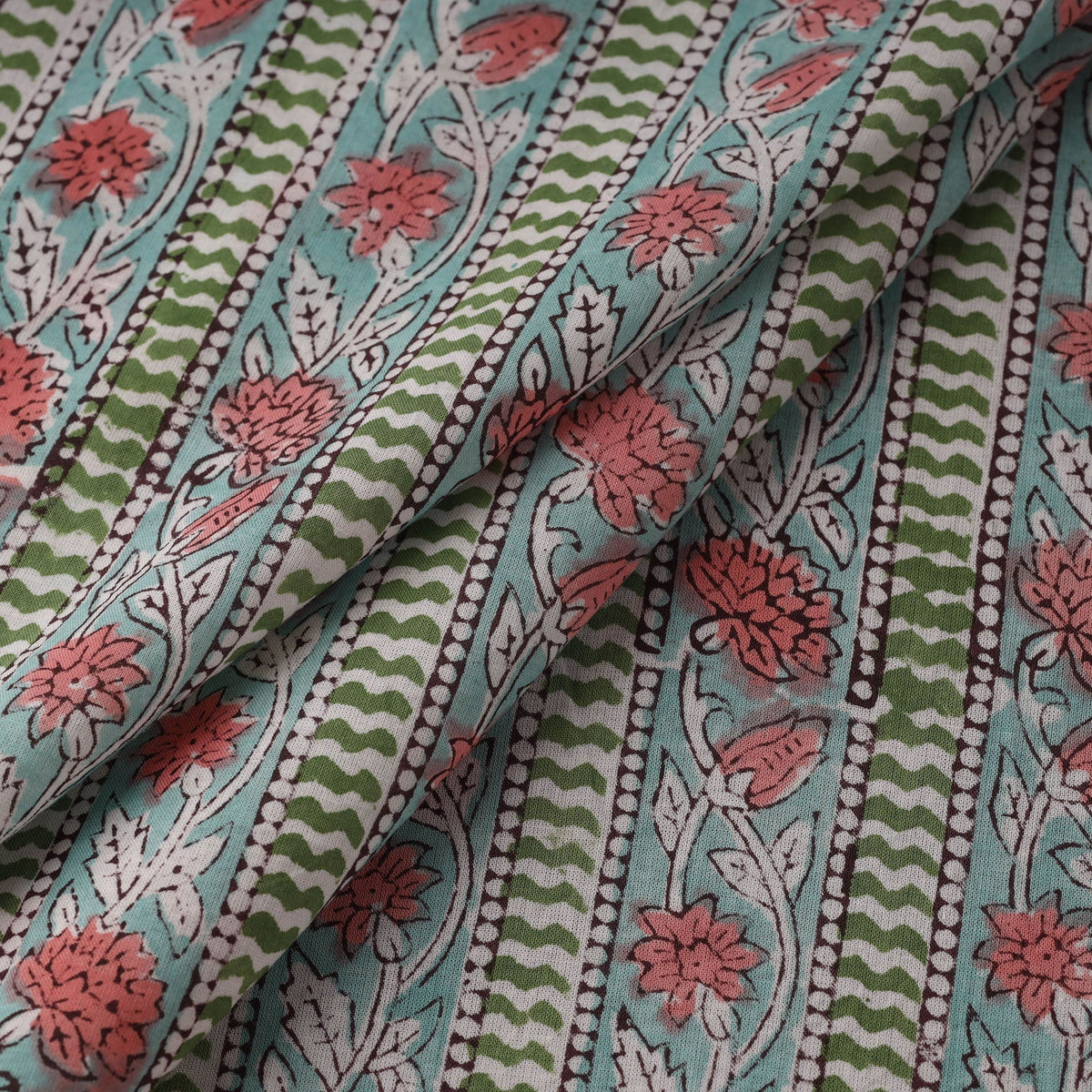 Cotton hand sanganeri fabric 02 - handcrafted