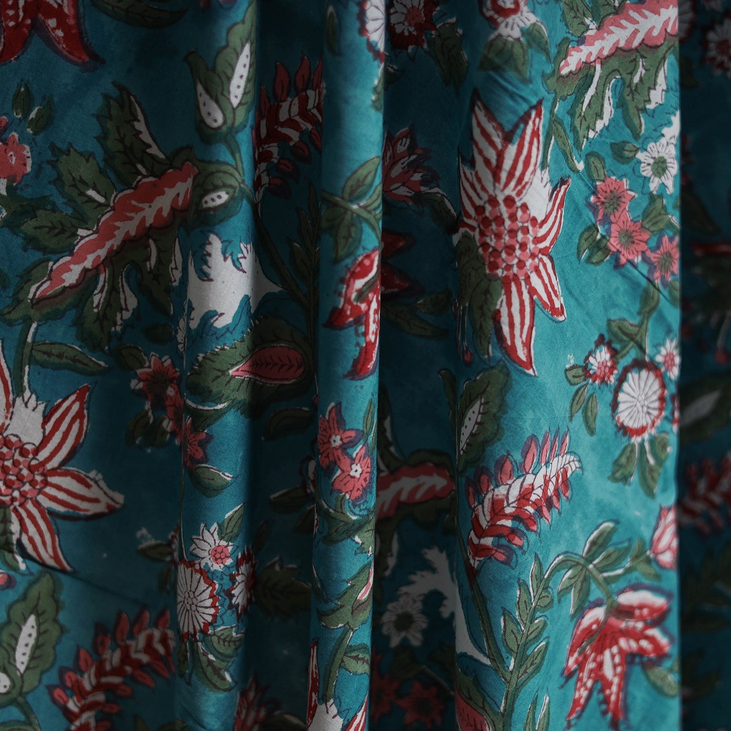 Cotton hand block sanganeri print fabric 03 - handcrafted