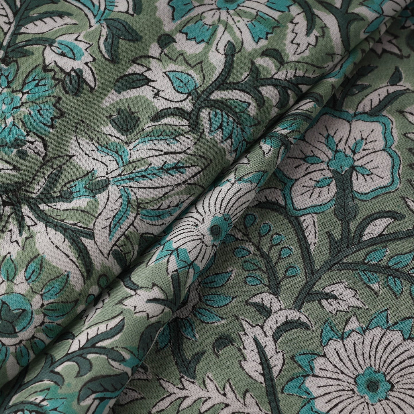 Cotton hand sanganeri fabric 09 - handcrafted