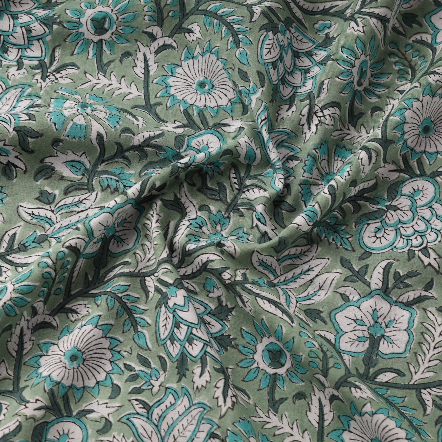 Cotton hand sanganeri fabric 09 - handcrafted
