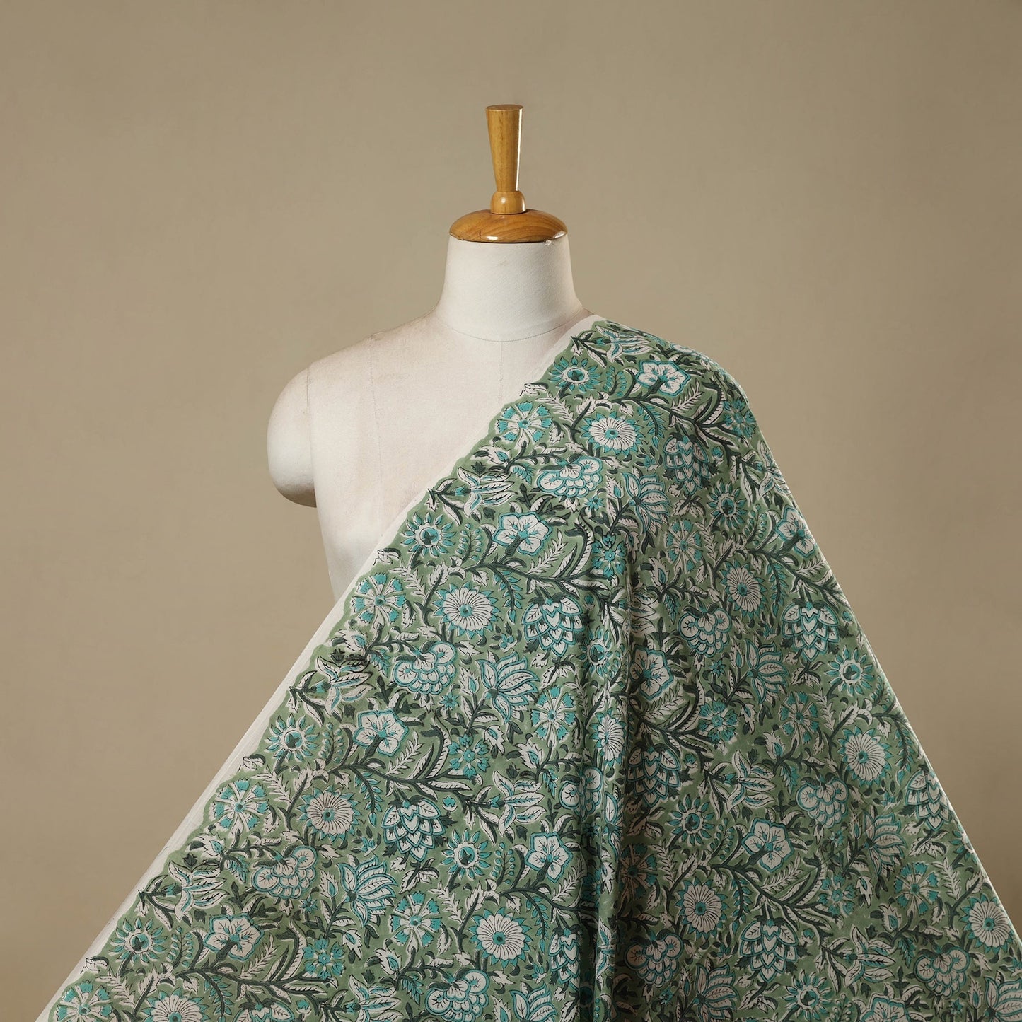Cotton hand sanganeri fabric 09 - handcrafted