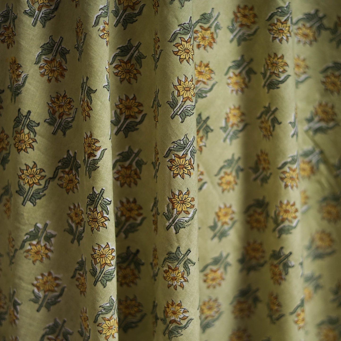 Cotton hand block sanganeri print fabric 11 - handcrafted