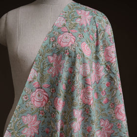 Cotton hand block sanganeri print fabric 13 - handcrafted