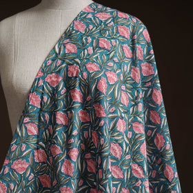 Cotton hand block sanganeri print fabric 20 - handcrafted