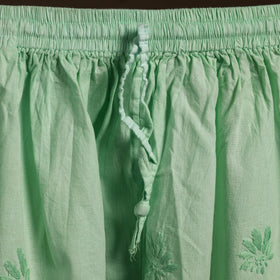 Green - cotton hand embroidery chikankari short 09