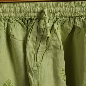 Green - cotton hand embroidery chikankari short 32