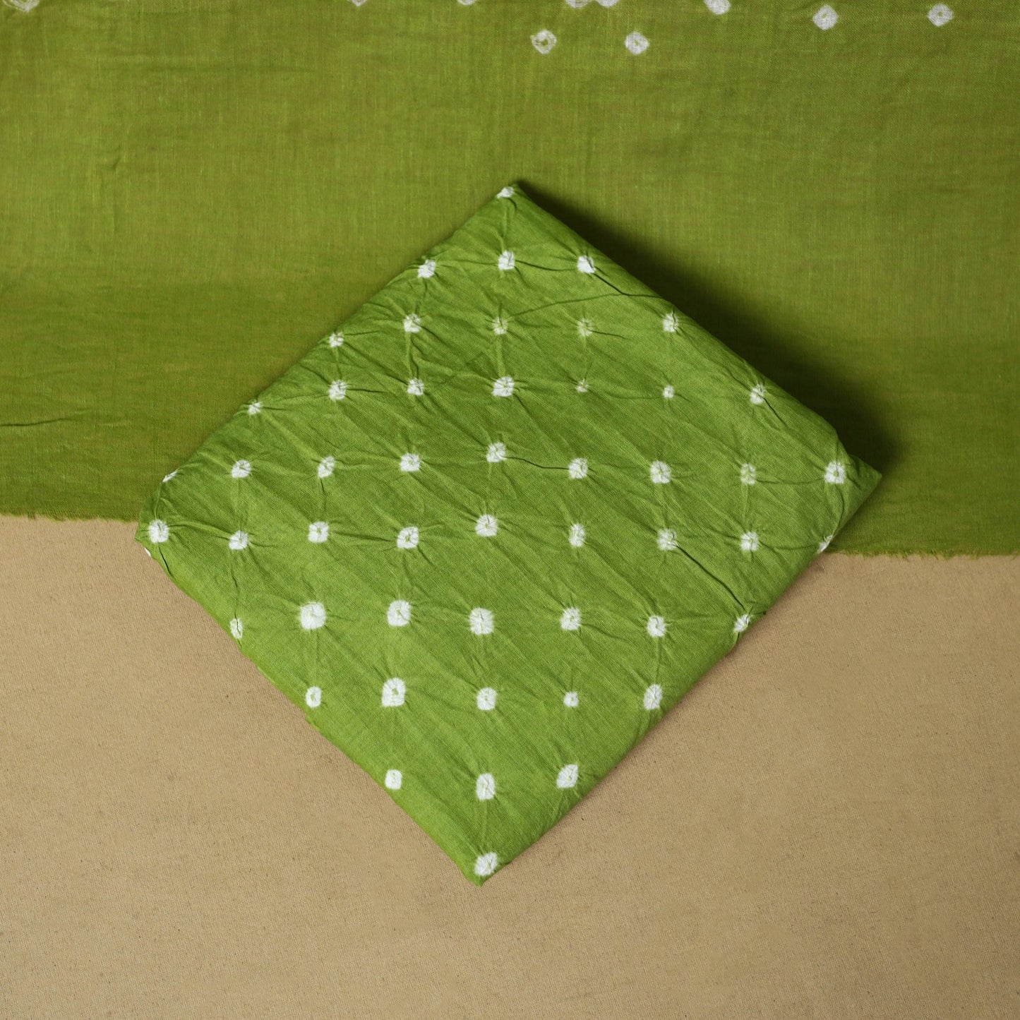 Pink - cotton hand kutch batik 3pc unstitched dress