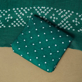 Pink - cotton hand kutch batik 3pc unstitched dress