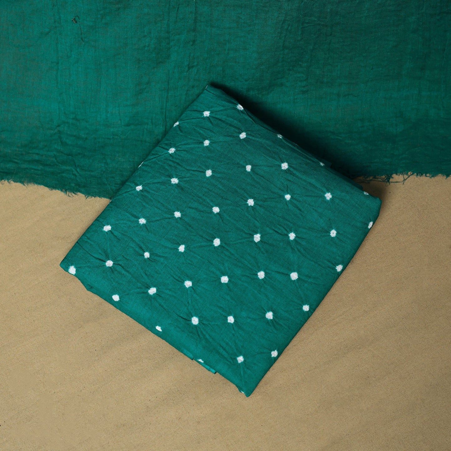 Pink - cotton hand kutch batik 3pc unstitched dress