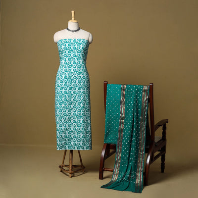 Pink - cotton hand kutch batik 3pc unstitched dress