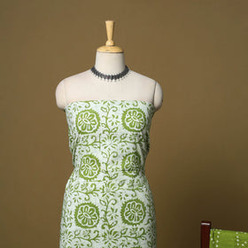 Pink - cotton hand kutch batik 3pc unstitched dress