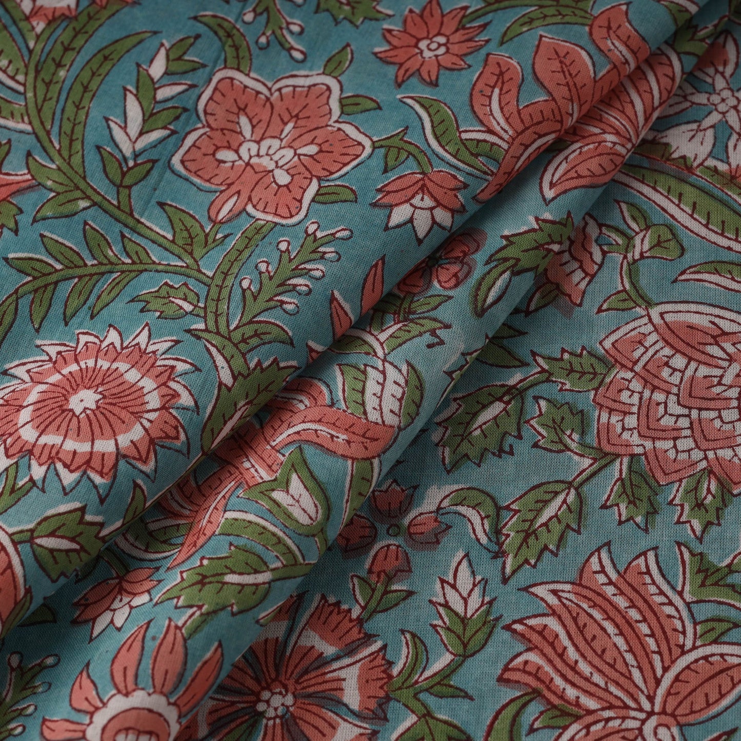 Cotton hand sanganeri fabric 06 - handcrafted