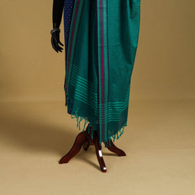 Green - cotton jacquard dupatta with thread border 10