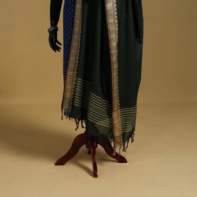 Green - cotton jacquard dupatta with thread border 29