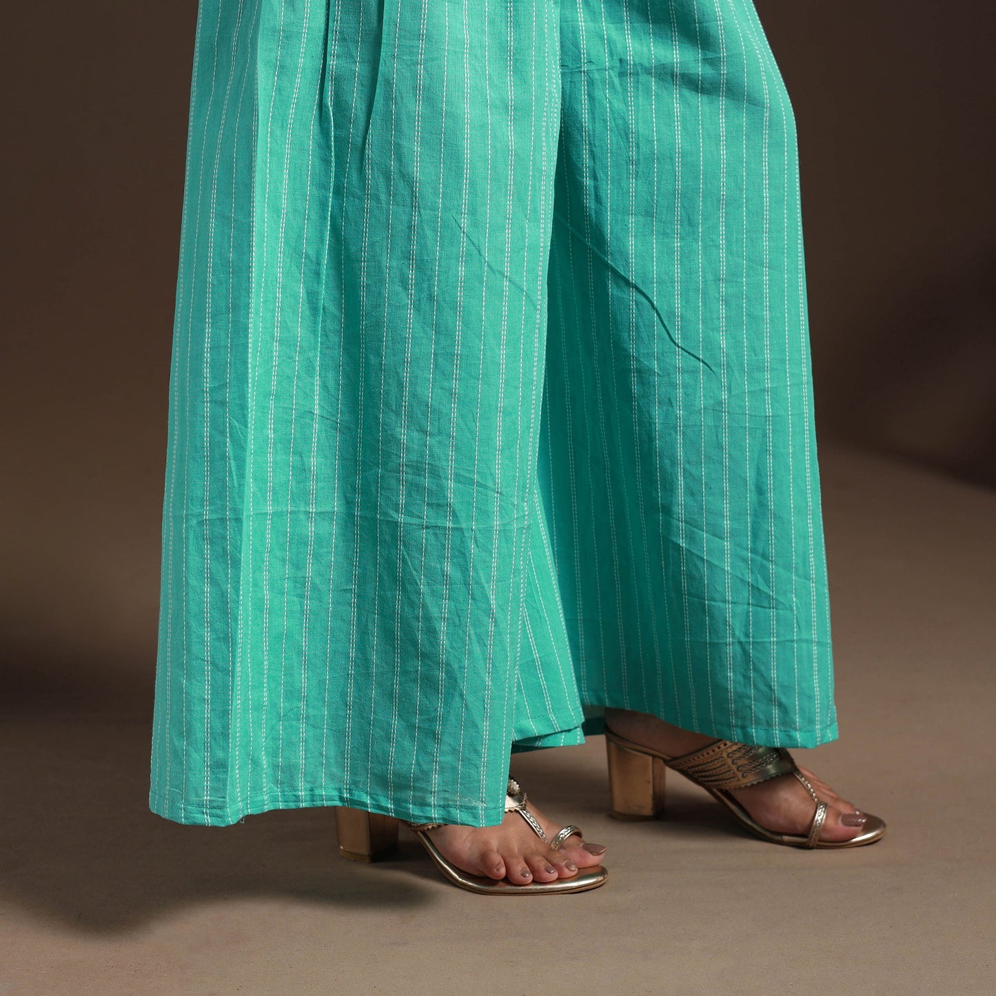 Green - cotton jacquard kurta set (set of 2) 05