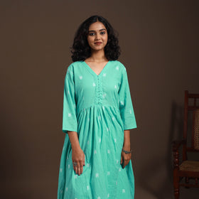 Green - cotton jacquard kurta set (set of 2) 05