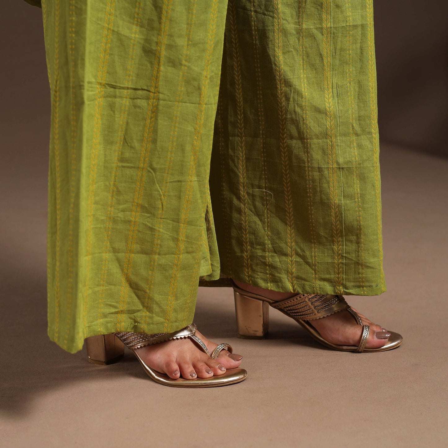 Green - cotton jacquard kurta set (set of 2) 08