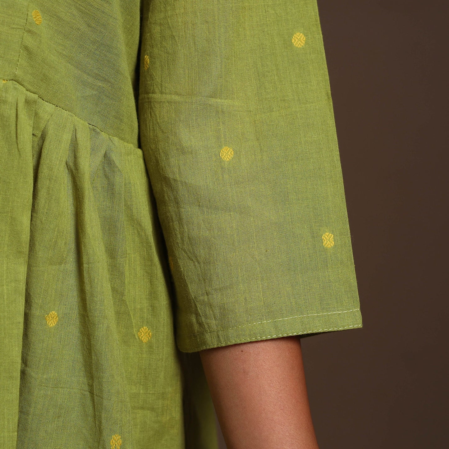 Green - cotton jacquard kurta set (set of 2) 08