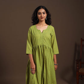 Green - cotton jacquard kurta set (set of 2) 08
