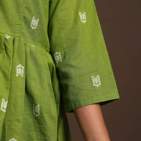 Green - cotton jacquard kurta set (set of 2) 11