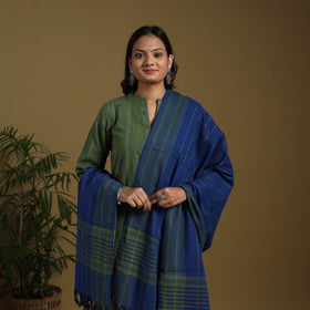 Green - cotton jacquard kurta set (set of 3) 12