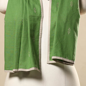  Green Cotton Jacquard Stole