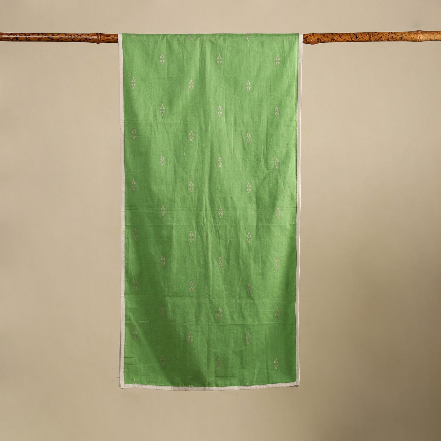  Green Cotton Jacquard Stole