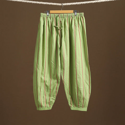 Green - cotton jacquard weave afghani salwar 12