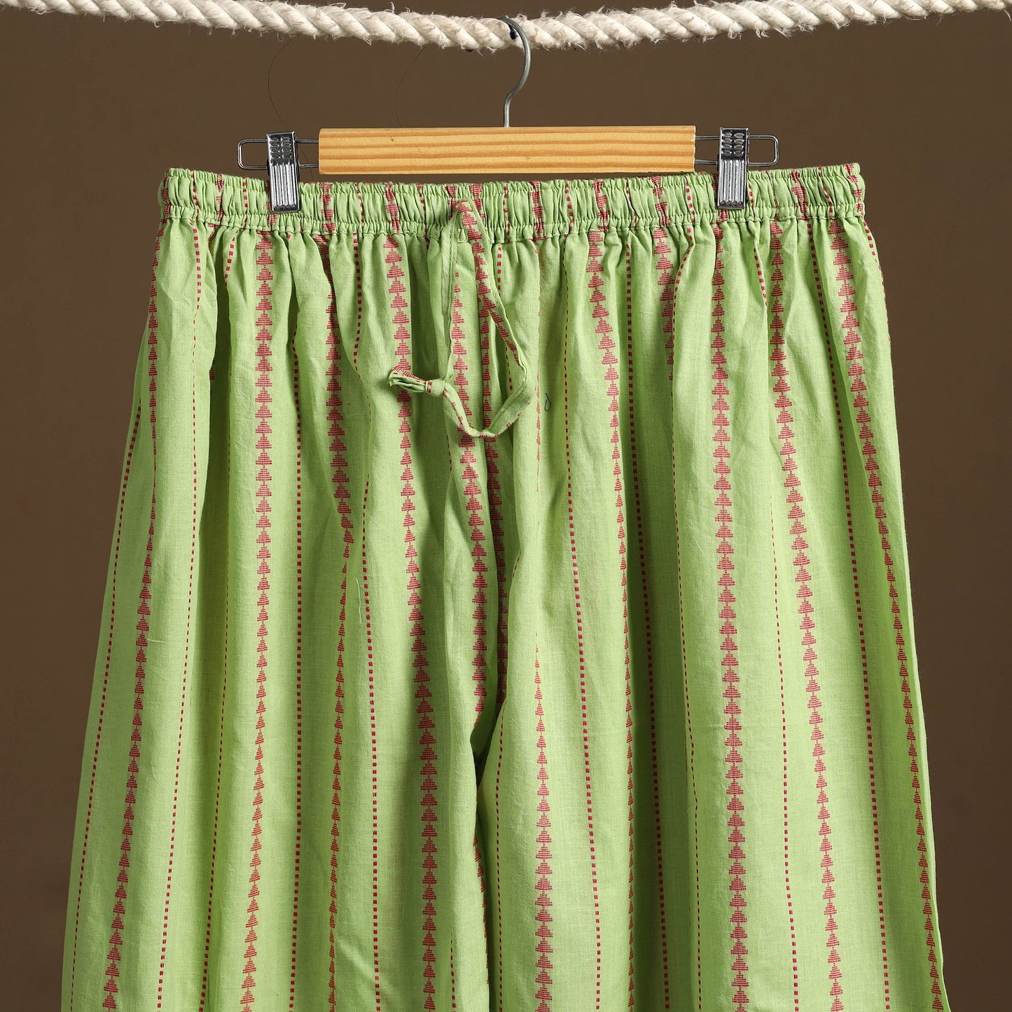 Green - cotton jacquard weave afghani salwar 12