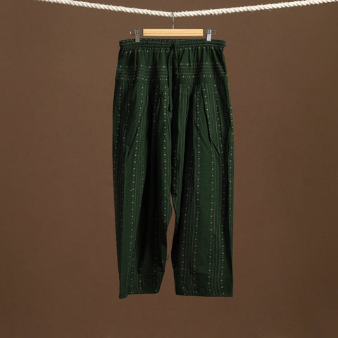 Green - cotton jacquard weave farshi salwar 18 - handcrafted