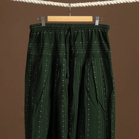 Green - cotton jacquard weave farshi salwar 18 - handcrafted