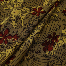 Buy Green Block Print Cotton Jahota Fabric