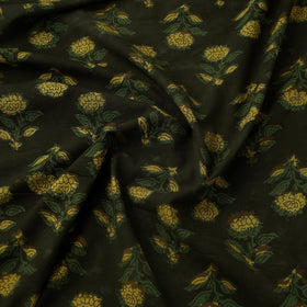  Green Block Print Cotton Jahota Fabric